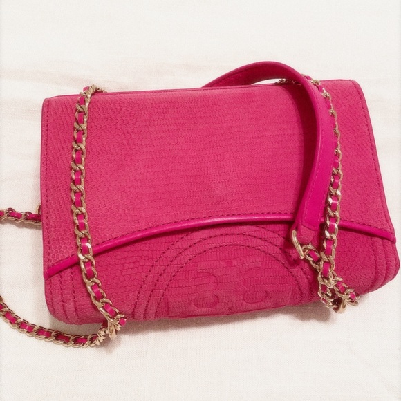 Tory Burch Pink Suede Purse - Picture 6 of 8